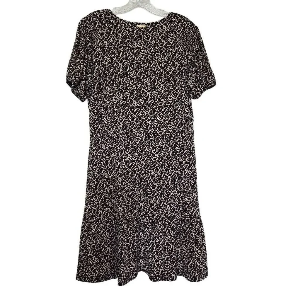 Michael Kors Animal Print Short Sleeves Wrap Mini dress Size XL